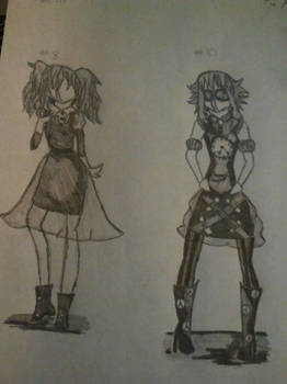 Re-sketch of fashion sketch 8 and 10