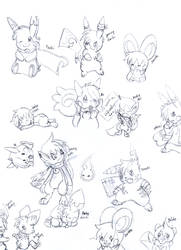 michi doodles 3 by pikachim22
