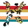 Pikachu designs adoptables  close