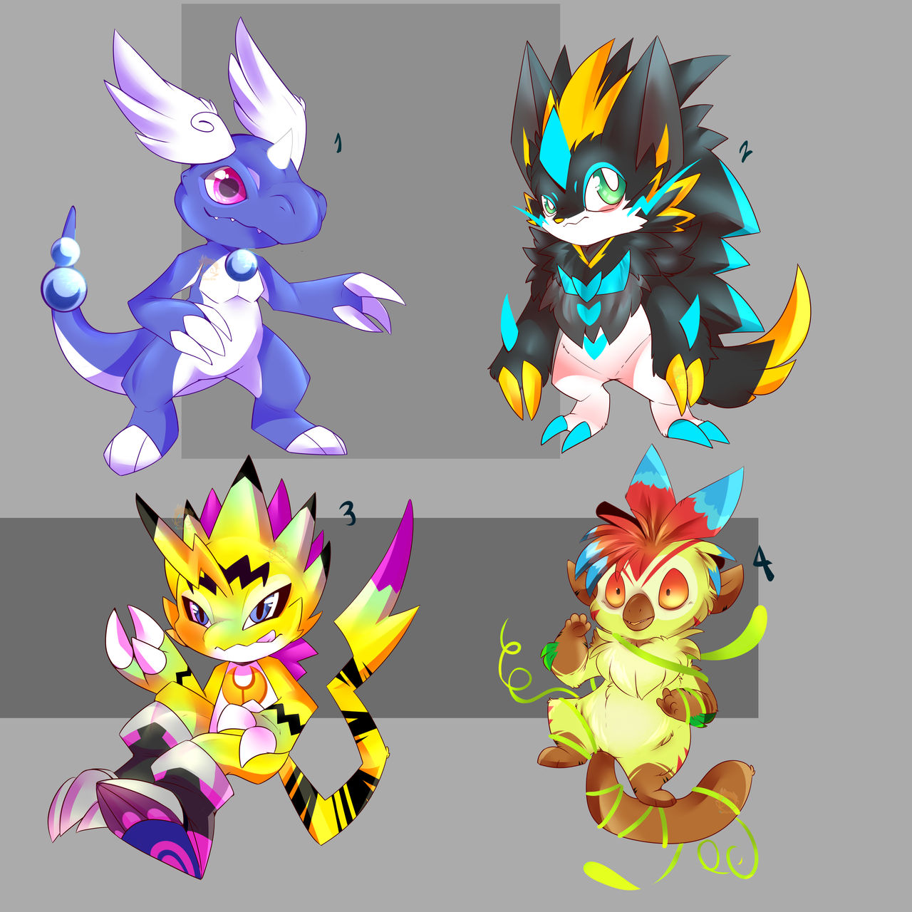 Example Digimon Digimons Batch4228: SETPRICE OPEN by pikachim22 on DeviantArt