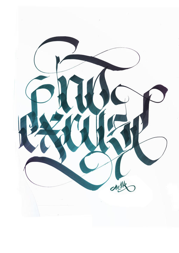 Exception Calligraphy No Excuse Calligraphy by calligraphymasters on DeviantArt