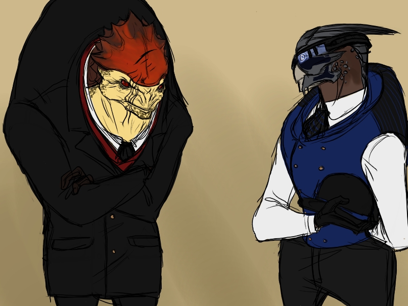 Wrex + Garrus - gentlemen