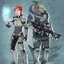 Commission: Ellie Shepard and Garrus 2