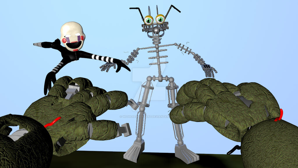 C4D Springtrap vs springlock endo and puppet by WitheredFoxyArt on ...