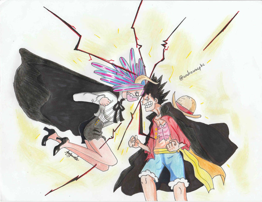 Luffy vs Ulti (One Piece) by AndromedaWasp on DeviantArt