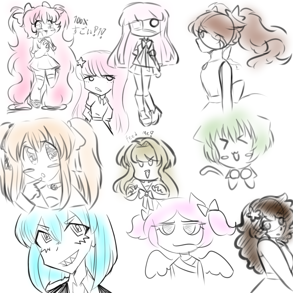 fanime girlies doodle page