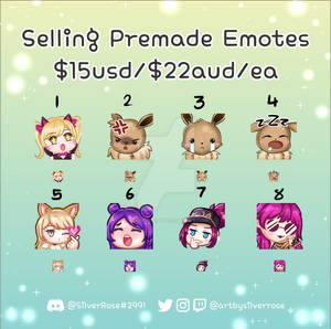 Selling Premade Twitch Emotes