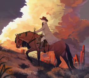 Dust trail.