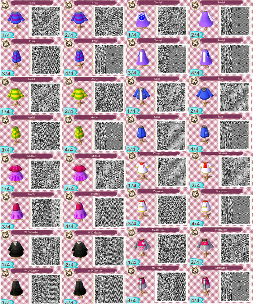 Undertale QR Codes Part 1 by ShibaruKokoro on DeviantArt