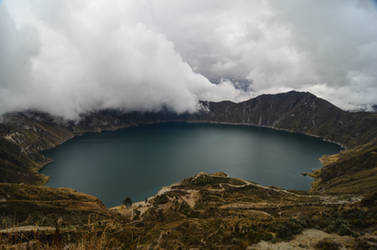 Quilotoa - Clouds on the Caldera by LLukeBE