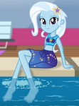 Trixie By The Pool (-MLP EG) by GrapefruitFace1