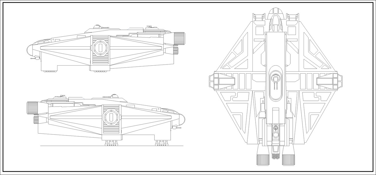 CEC VCX-100 Stock Light Freighter Line Art by wingzero-01-custom on ...