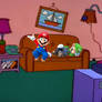 The Simpsons - Mario and Luigi Couch Gag