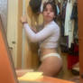 Caritas forgets pants while on a call