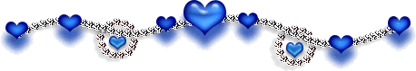 Blue heart and silver chain border