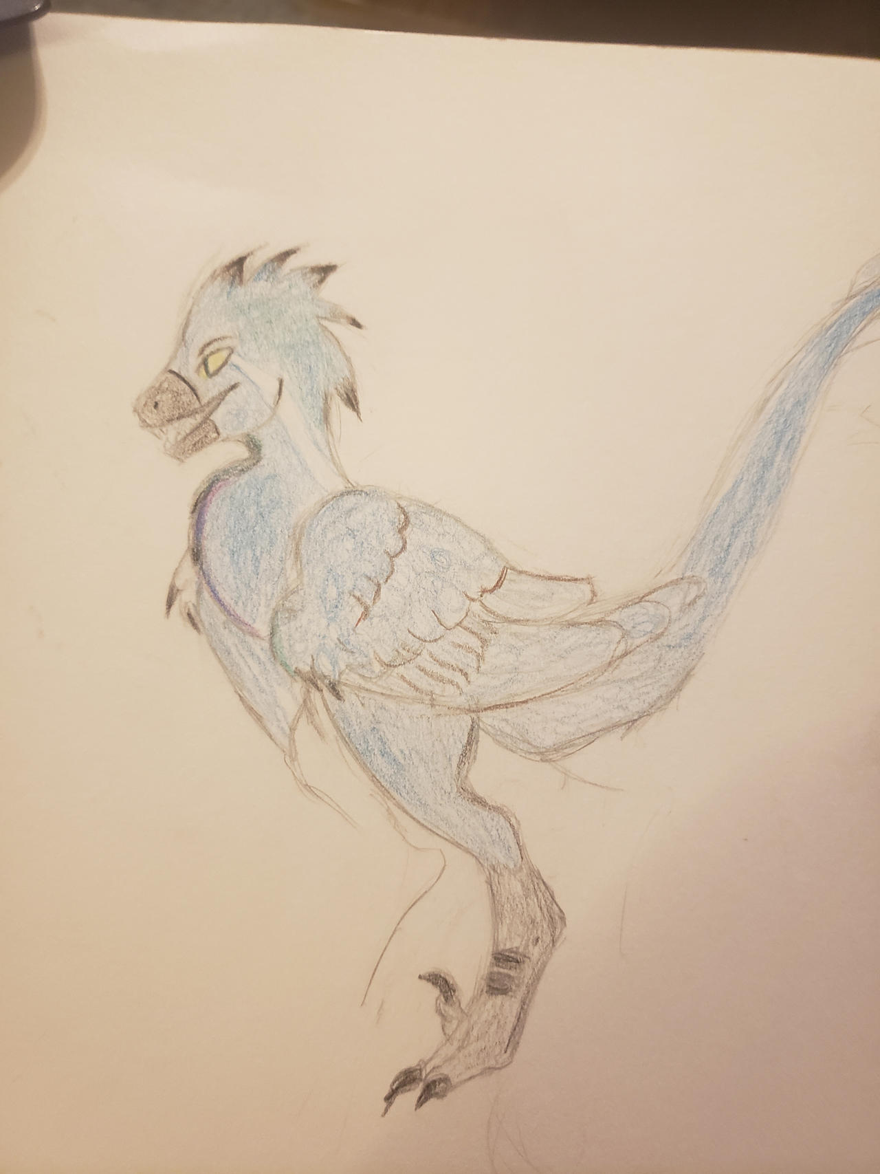 Blue Raptor Drawing Riding Blue velociraptor by montamare on DeviantArt