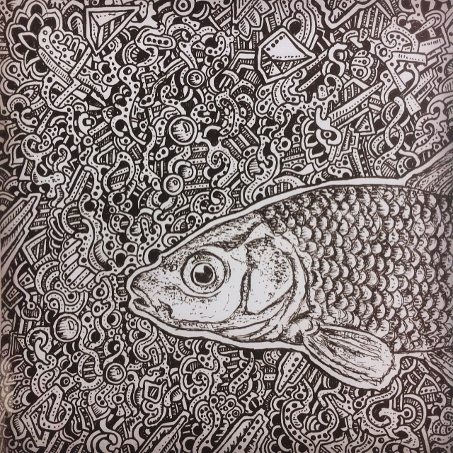 Abstract Monster Fish Drawing abstract fish drawing by NikitaGrabovskiy on DeviantArt