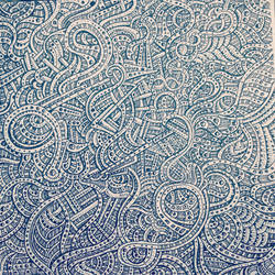 Zentangle pattern detailed drawing