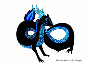 Blue-black dragon