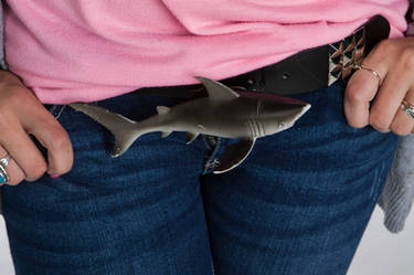 Great White Shark Jaws Belt Buckle