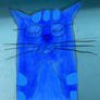 blue cat in glasses