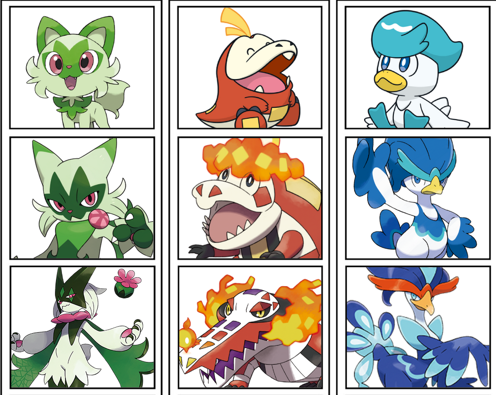 Paldea Starters by LFLAART on DeviantArt