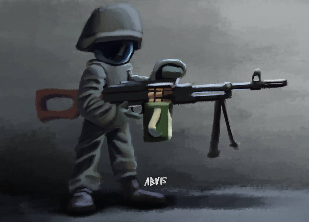 Machine Gunner by ABlackVoid on DeviantArt