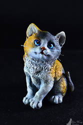 Calico Kitty Painting Sculpture