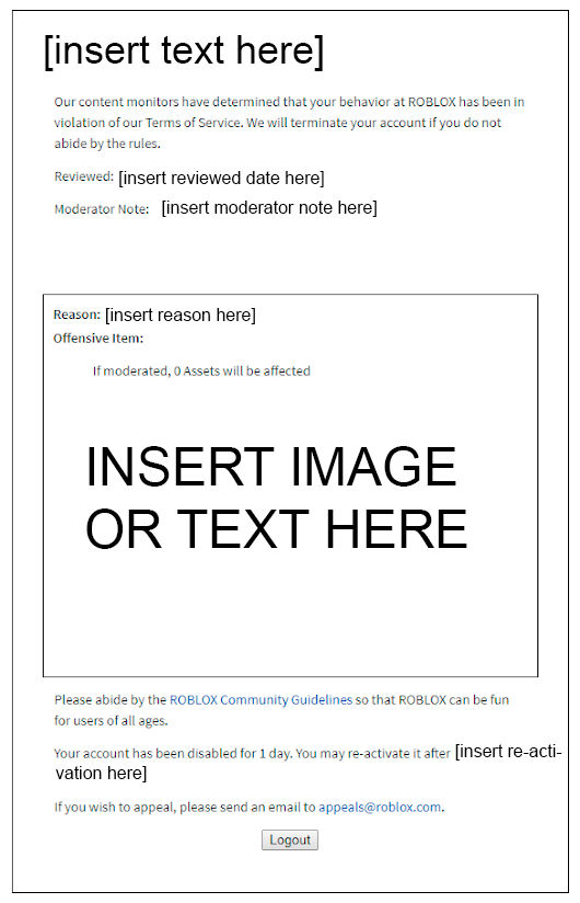 Fake Roblox Warning New Template 2021 2022 2023 By Ryanandradedeabreu On Deviantart - roblox account banned picture 2021