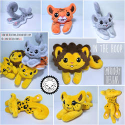 + Plush Sewing Pattern: Wild Cats + by LionCubCreations
