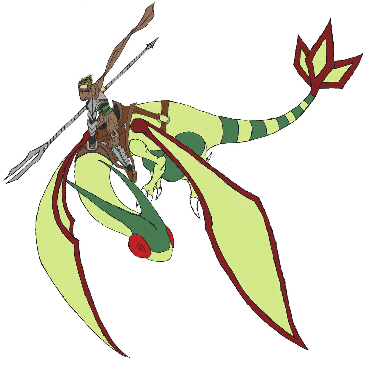 Flygon Knight WIP Color Draft