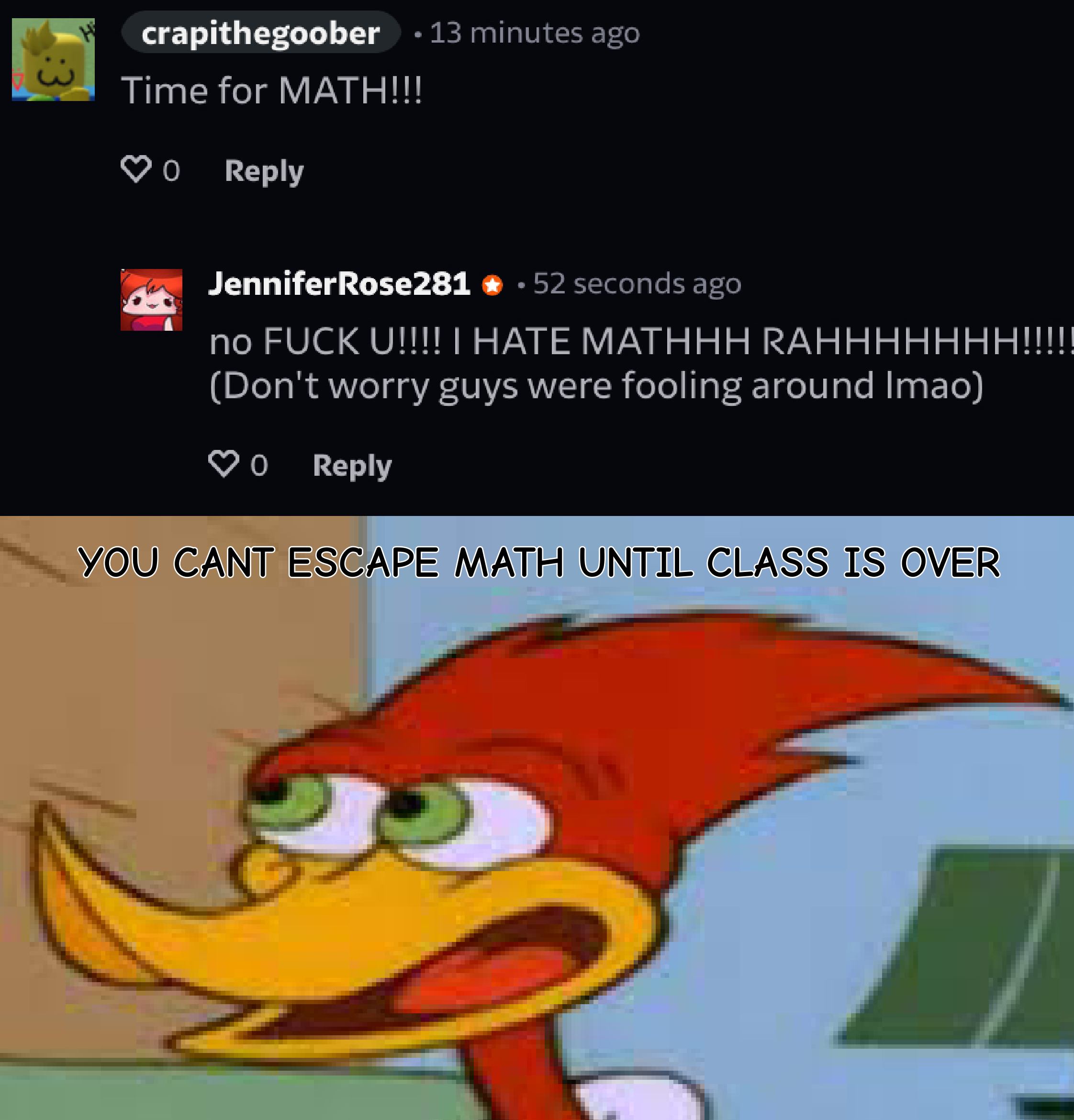 Raging Over Math YOU CANT ESCAPE MATH CLASS by crapithegoober on DeviantArt