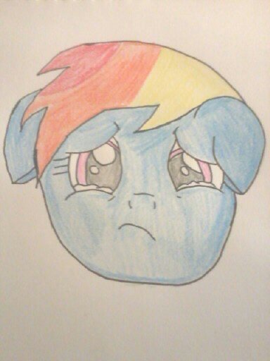 Rainbow Dash crying