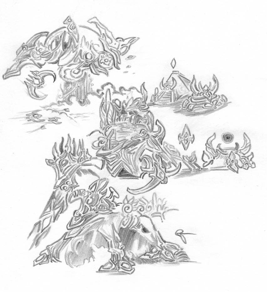 only Protoss structures by zaubergarden on DeviantArt