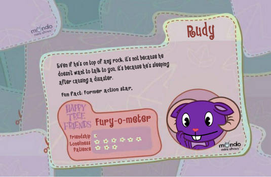 Happy Tree Friends Collect Them All Card: Rudy