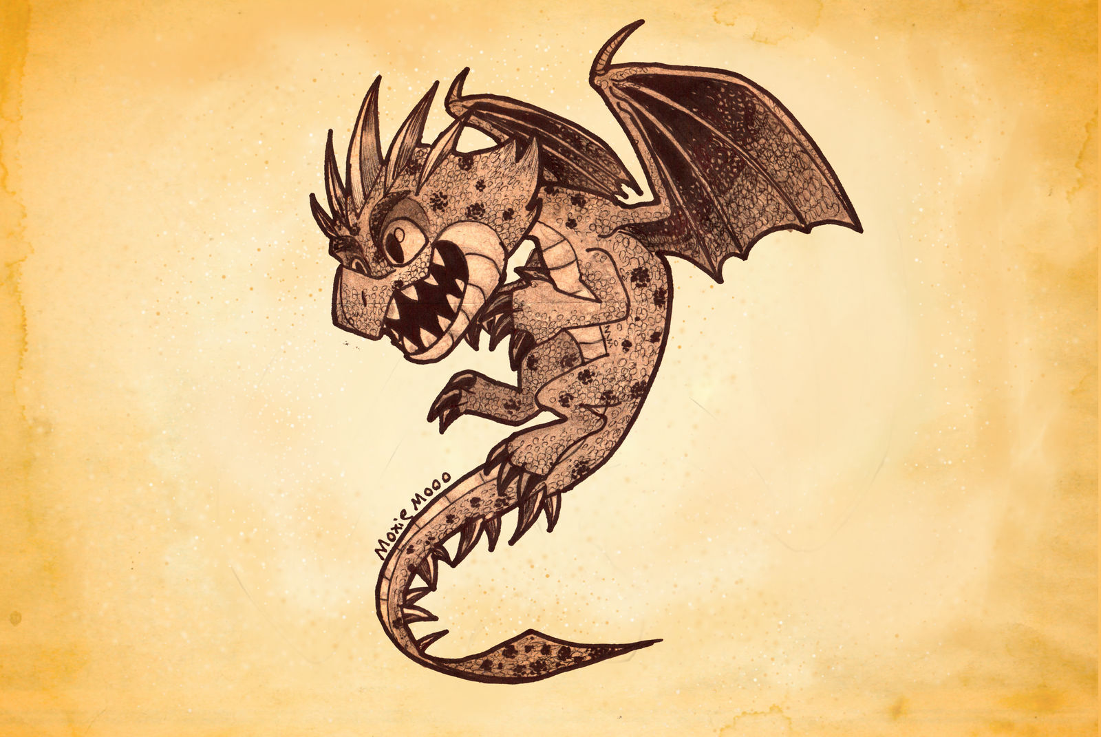 A Dragon for Week 74 - Relentless Razorwing by MoxieMooo on DeviantArt