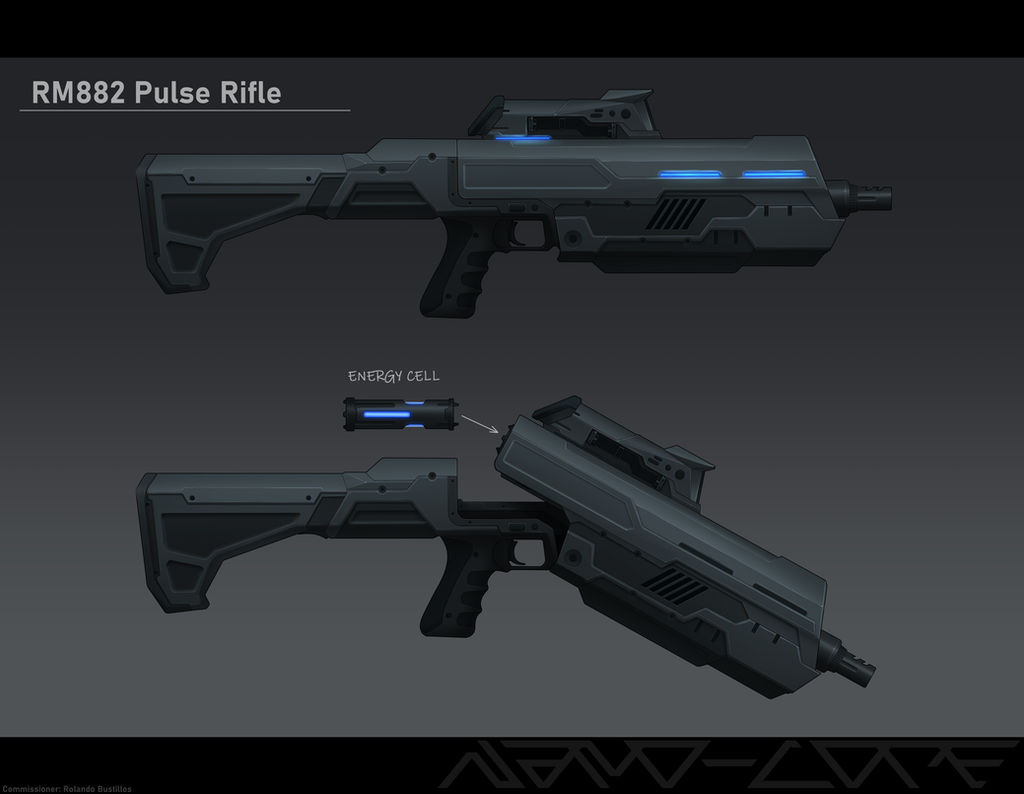 Pulse Rifle 8 Bit RM882 Pulse rifle Commission by Nano-Core on DeviantArt