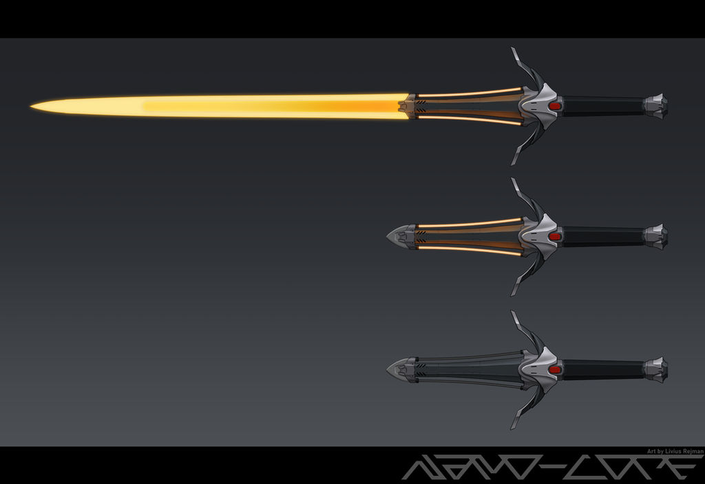 Original Weapon Concept: Sword and Gun (Concept by Me, Art by