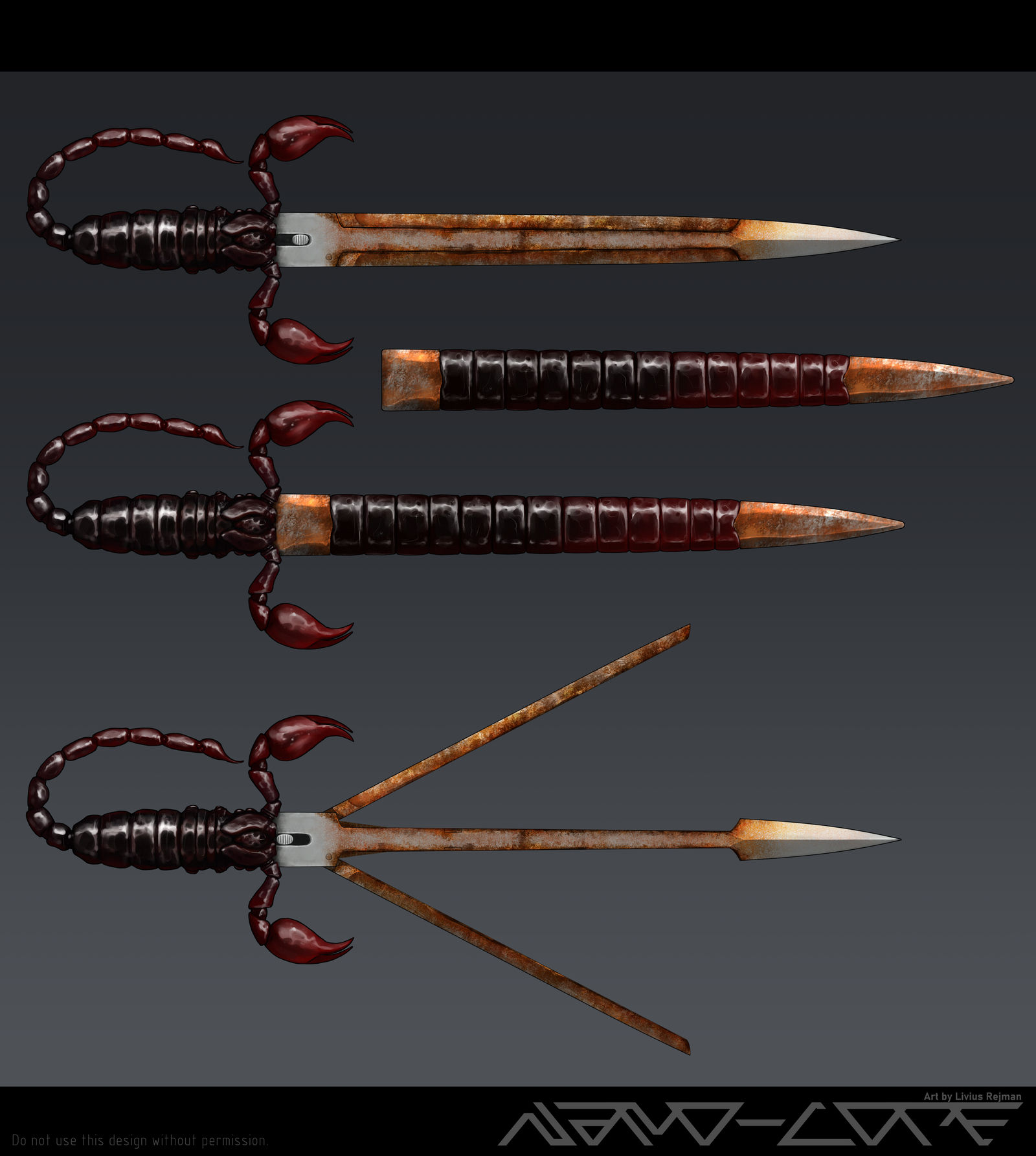 Trident Scorpion Dagger by Nano-Core on DeviantArt