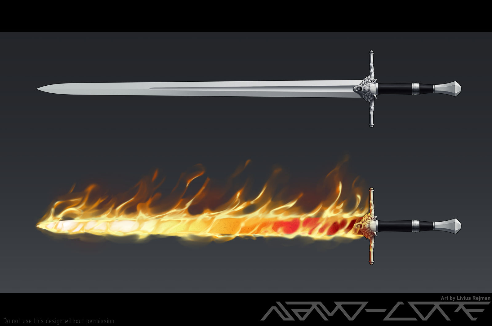 Fire Wolf Sword By Nano Core On Deviantart