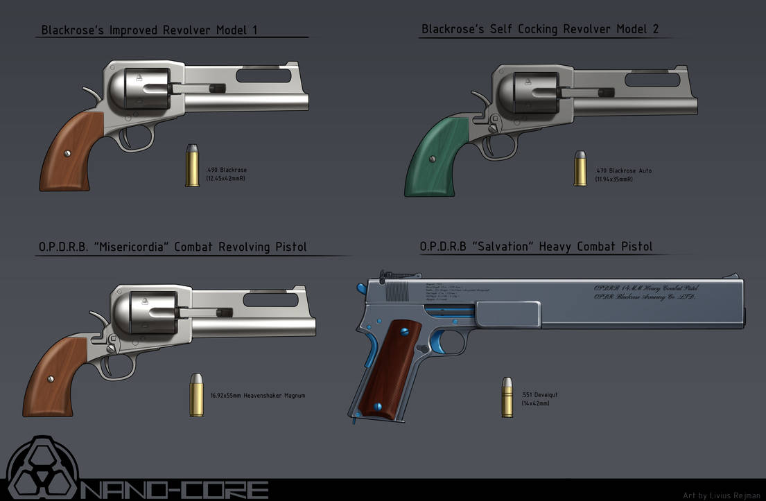 Revolver and heavy Pistol designs by Nano-Core on DeviantArt
