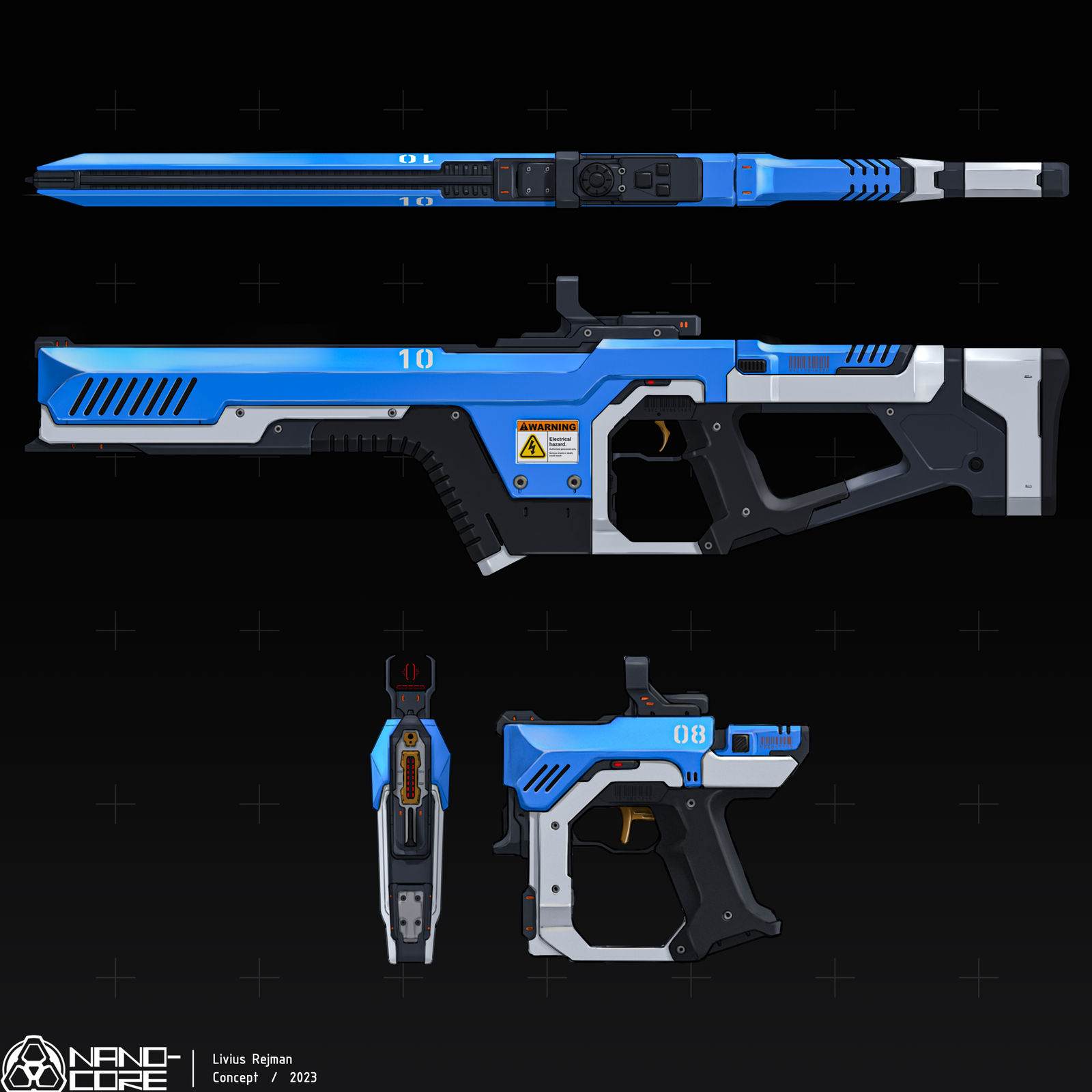 Energy Rifle + Pistol by Nano-Core on DeviantArt