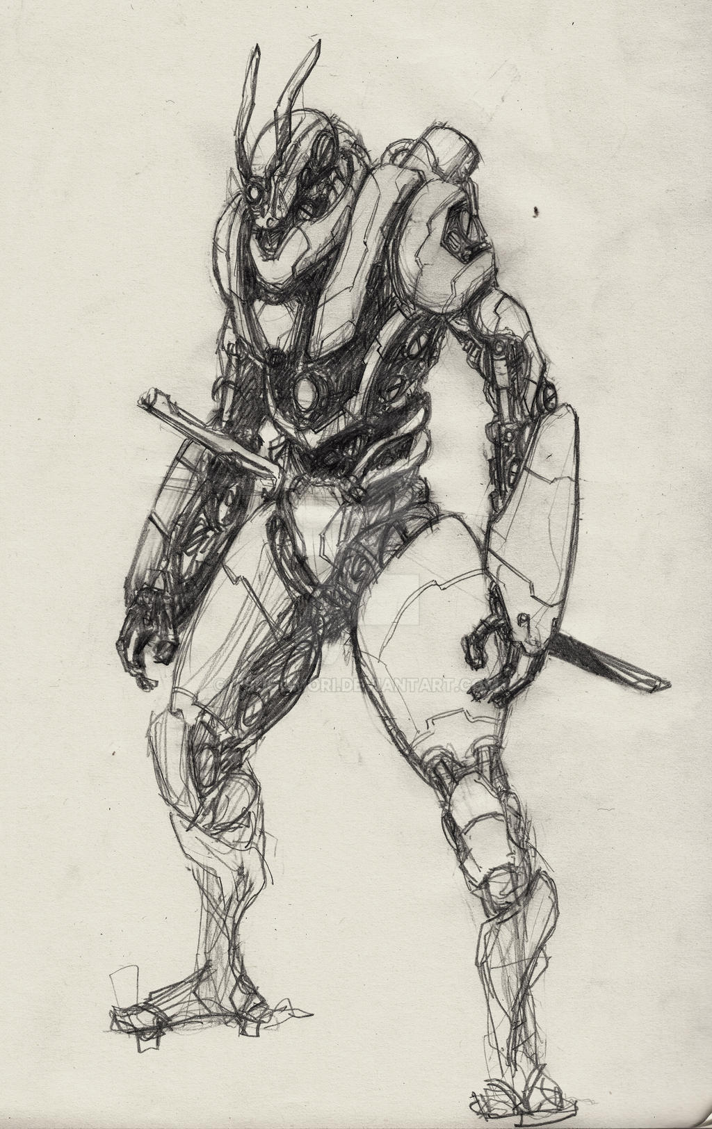 Samurai Mech Front Rear Mech Samurai by Tsugomori on DeviantArt