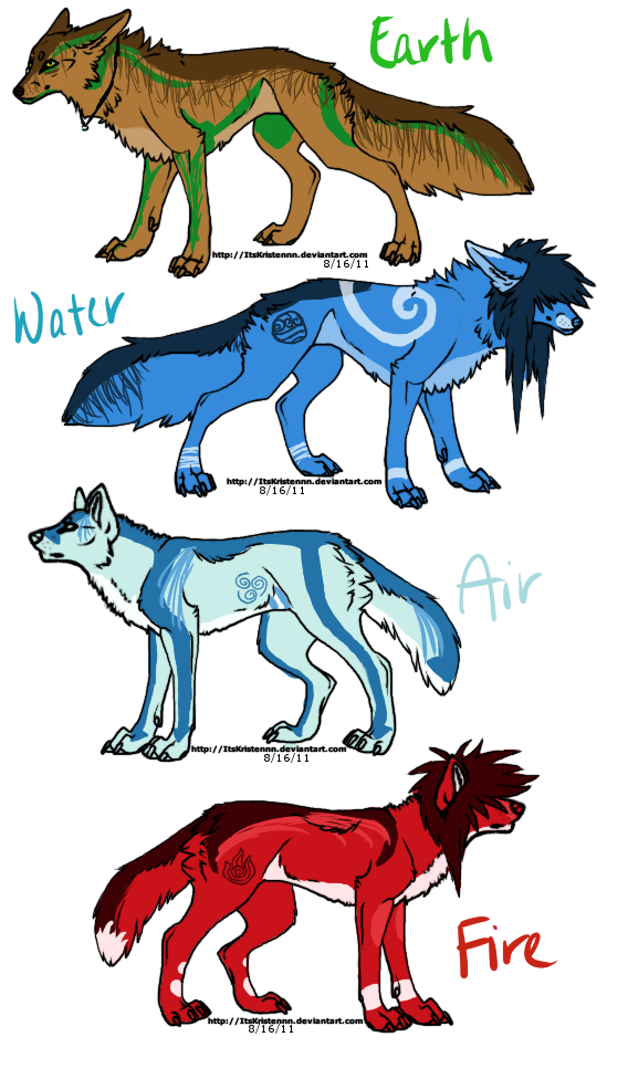 ATLA/LOK Themed Wolf Adoptables