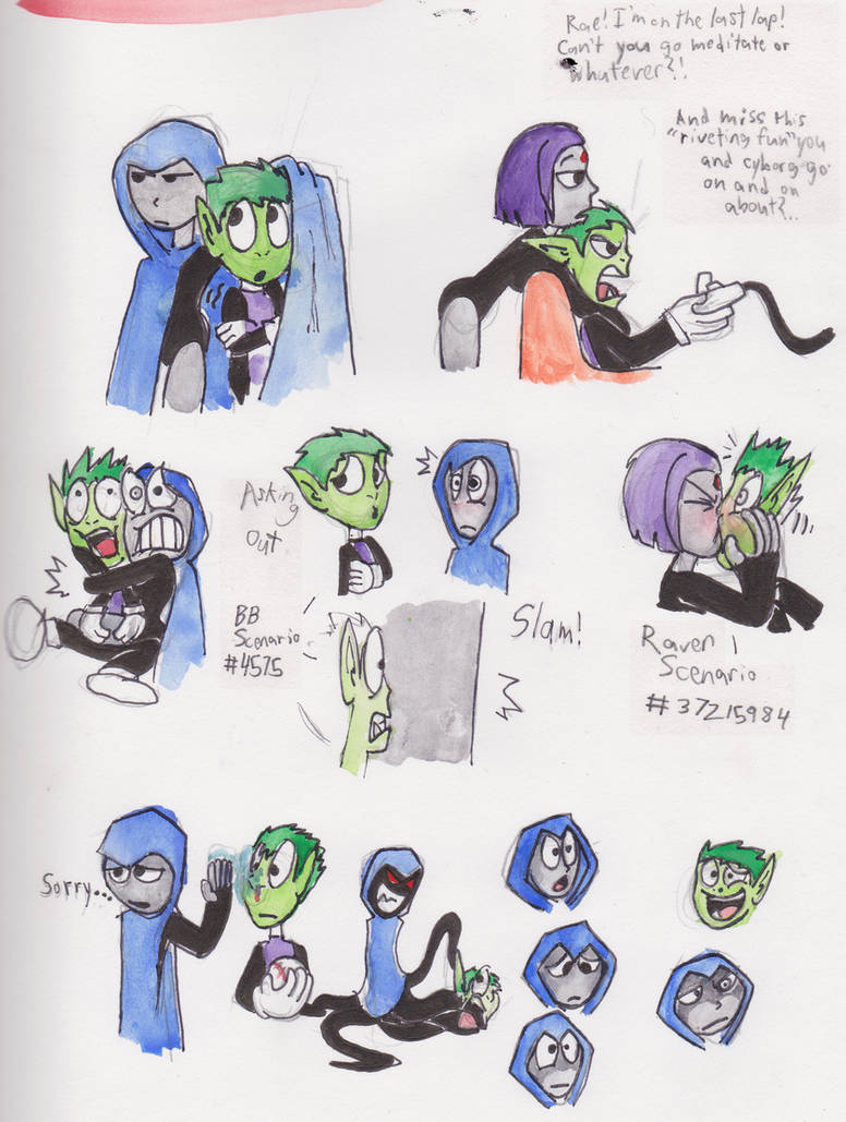 Beast Boy and Raven Interactions by warahi