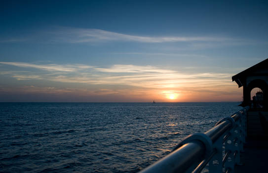 Sunset over St Kilda pier