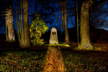 Memorial from First World War at Night