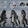 Alpha wolf  reference sheet commission