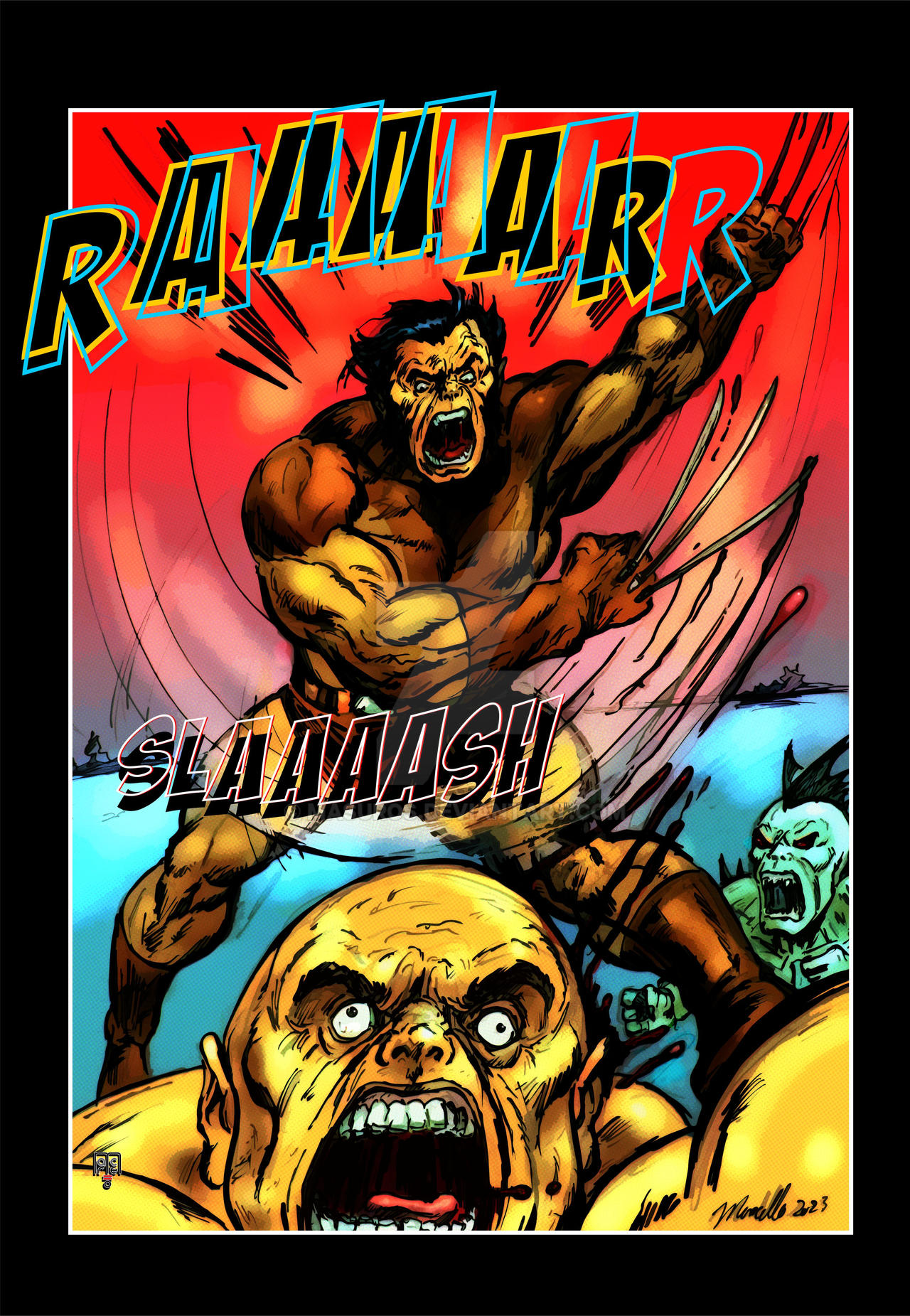 Wolverine Rage Drawing Wolverine Rage against the Giant Fin by masuros on DeviantArt