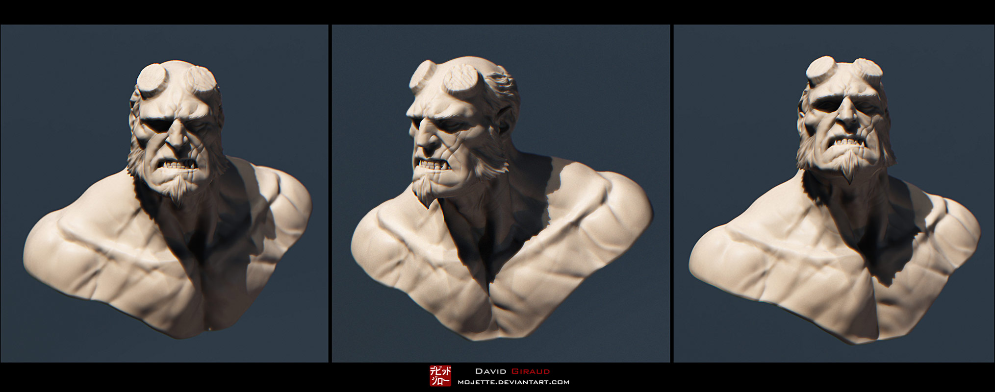 Hellboy bust render